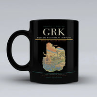 Thumbnail for Killeen Regional Airport (GRK) airport code design on black ceramic mug