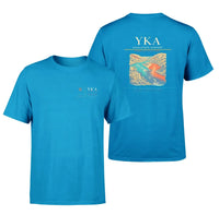 Thumbnail for Kamloops Airport (YKA) design printed on turquoise double-side t-shirt
