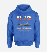 Thumbnail for Atlantique 2 Standard 6 design on blue double-side hoodie, single-side print