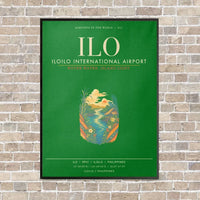 Thumbnail for Iloilo International Airport ILO - Canvas Framed - Green