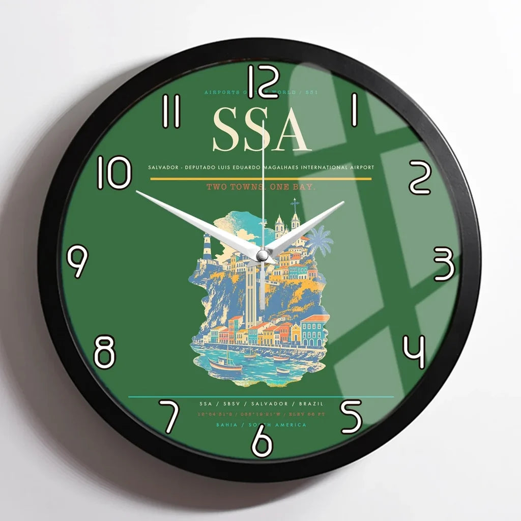 Salvador - Deputado Luis Eduardo Magalhaes International Airport SSA Wall-Clock Framed - Green