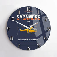 Thumbnail for Bristol Sycamore HR14 design on navy blue no frame wall clock