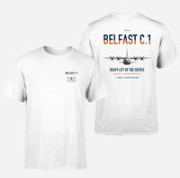 Thumbnail for Short Belfast C.1 design on white double-side t-shirt, double-side print