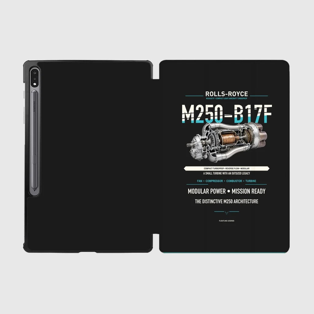 M250-B17F design on black samsung tablet tablet case