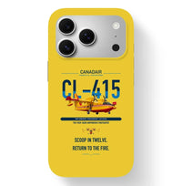 Thumbnail for Canadair CL-415 design on yellow magsafe iphone case, for iPhone 17 Pro