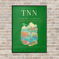 Thumbnail for Tainan Airport TNN - Canvas Framed - Green