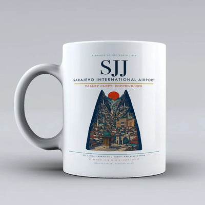 Sarajevo International Airport SJJ Mug - White