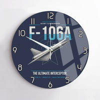 Thumbnail for F-106A Delta Dart design on navy blue no frame wall clock