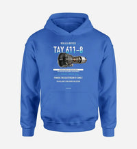Thumbnail for TAY 611-8 design on blue hoodie single side