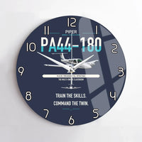 Thumbnail for Piper PA-44-180 Seminole design on navy blue no frame wall clock