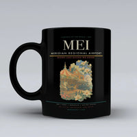 Thumbnail for Meridian Regional Airport (MEI) airport code design on black ceramic mug