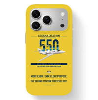 Thumbnail for Cessna Citation 550 - Citation II design on yellow magsafe iphone case, for iPhone 17 Pro