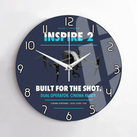 Thumbnail for DJI Inspire 2 design on navy blue no frame wall clock