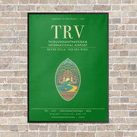 Thumbnail for Thiruvananthapuram International Airport TRV - Canvas Framed - Green