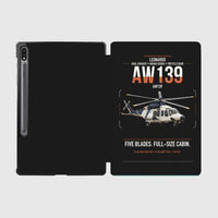 Thumbnail for Leonardo AW139 design on black samsung tablet tablet case