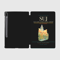 Thumbnail for Satu Mare International Airport (SUJ) design on black samsung tablet tablet case