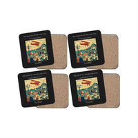 Thumbnail for The Seawall Promenade Pass - Designed Coasters design on black 4-pieces-set