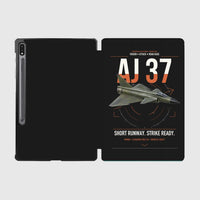 Thumbnail for Saab AJ 37 Viggen design on black samsung tablet tablet case