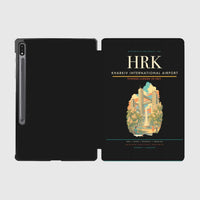 Thumbnail for Kharkiv International Airport (HRK) design on black samsung tablet tablet case