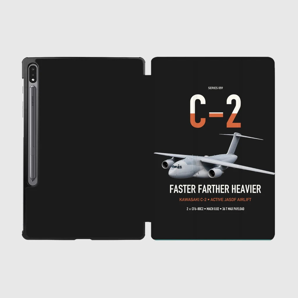 Kawasaki C-2 design on black samsung tablet tablet case