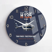 Thumbnail for Airbus H135 design on navy blue no frame wall clock
