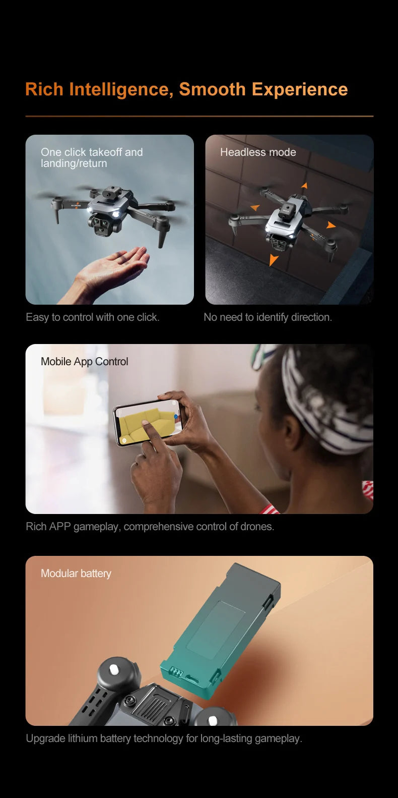 K6 MAX Drone: 4K HD Triple-Camera Quadcopter with 4-Way Obstacle Avoidance, Optical Flow Positioning & Remote Control - view 18