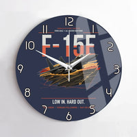 Thumbnail for F-15E Strike Eagle design on navy blue no frame wall clock