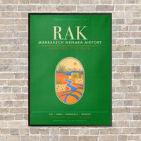 Thumbnail for Marrakech Menara Airport RAK - Canvas Framed - Green