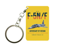 Thumbnail for F-5N F Adversary design on yellow designed key chain, double-side print
