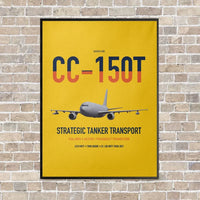Thumbnail for Airbus CC-150T Polaris vertical canvas print - framed - yellow background