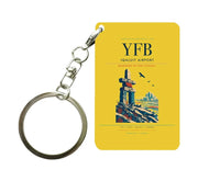 Thumbnail for Iqaluit Airport (YFB) design on yellow key chain