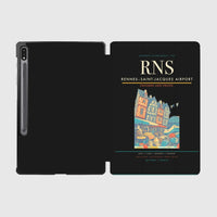 Thumbnail for Rennes–Saint-Jacques Airport (RNS) design on black samsung tablet tablet case