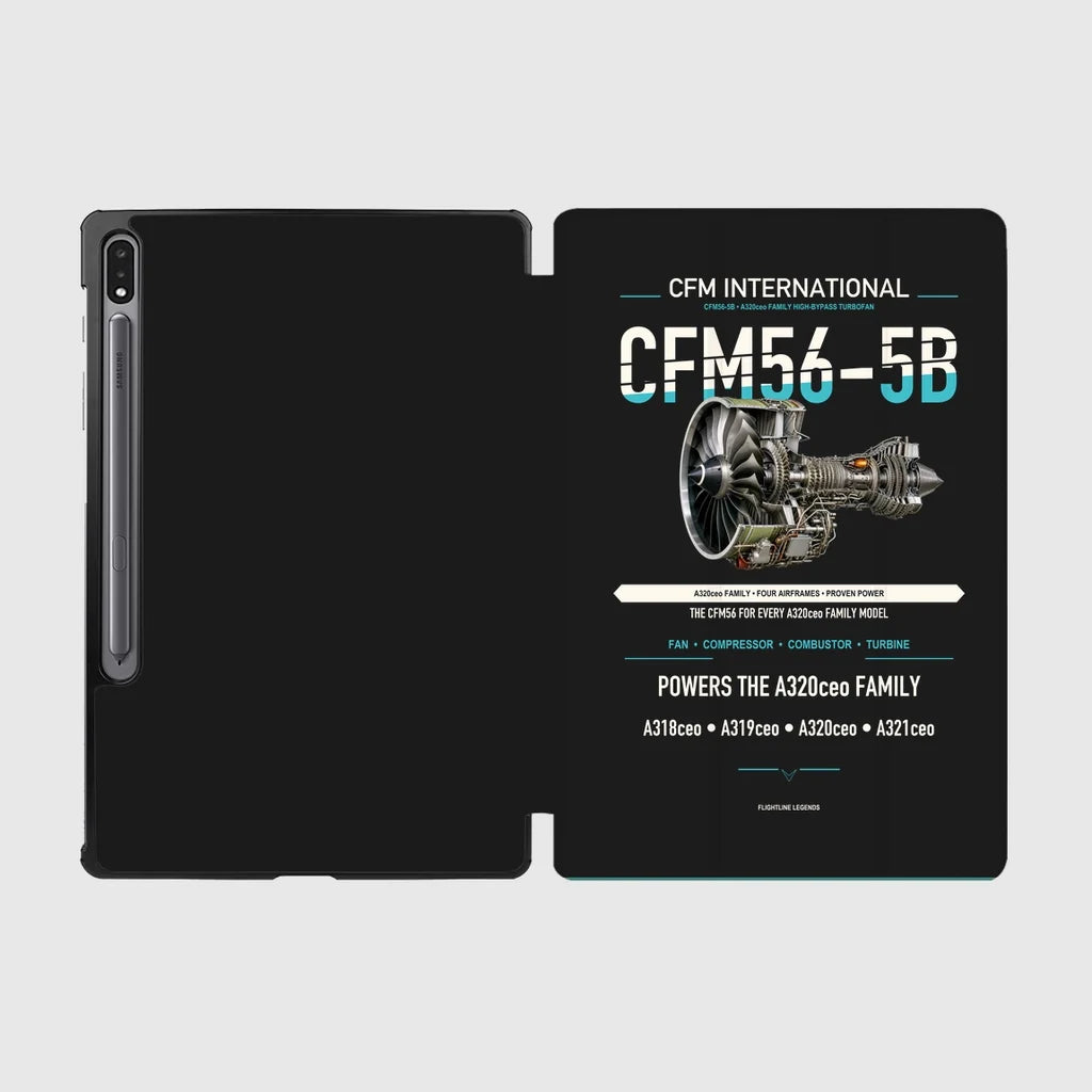 CFM56-5B design on black samsung tablet tablet case