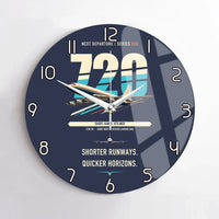 Thumbnail for Boeing 720B design on navy blue no frame wall clock