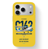 Thumbnail for Cessna 162 Skycatcher design on yellow magsafe iphone case, for iPhone 17 Pro