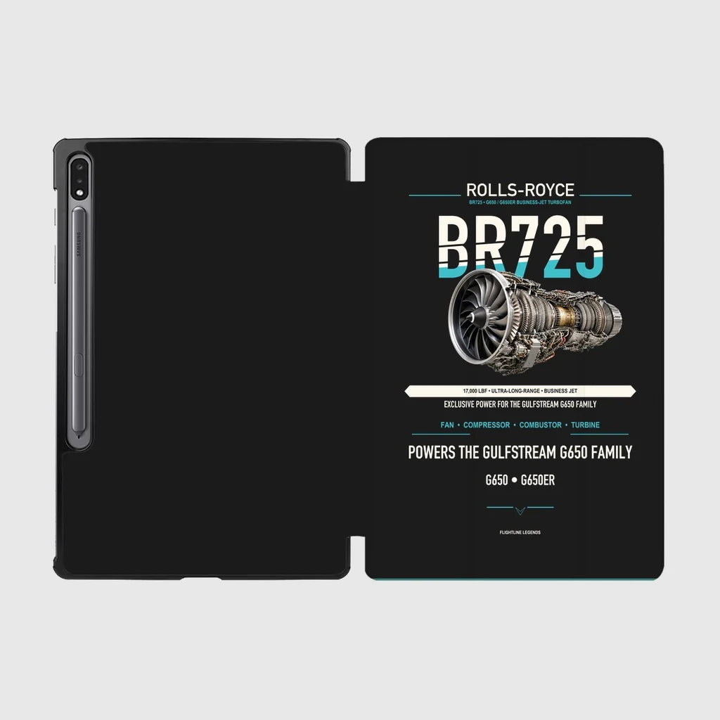 BR725 design on black samsung tablet tablet case