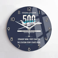 Thumbnail for Cessna Citation 500 - Citation I design on navy blue no frame wall clock