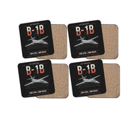 Thumbnail for B-1B Lancer design on black 4 pieces set coaster
