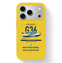 Thumbnail for Beechcraft Bonanza G36 design on yellow magsafe iphone case, for iPhone 17 Pro