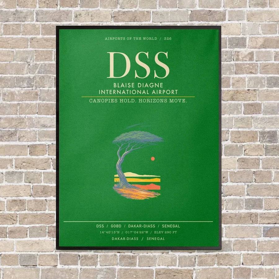 Blaise Diagne International Airport DSS - Canvas Framed - Green