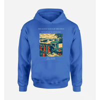 Thumbnail for VINTAGE G4522 - The Ration Queue By The Field - Premium Hoodie design on blue premium