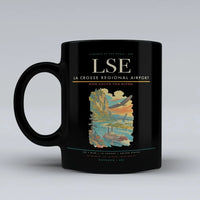 Thumbnail for La Crosse Regional Airport (LSE) airport code design on black ceramic mug