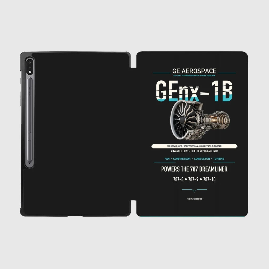 GEnx-1B design on black samsung tablet tablet case