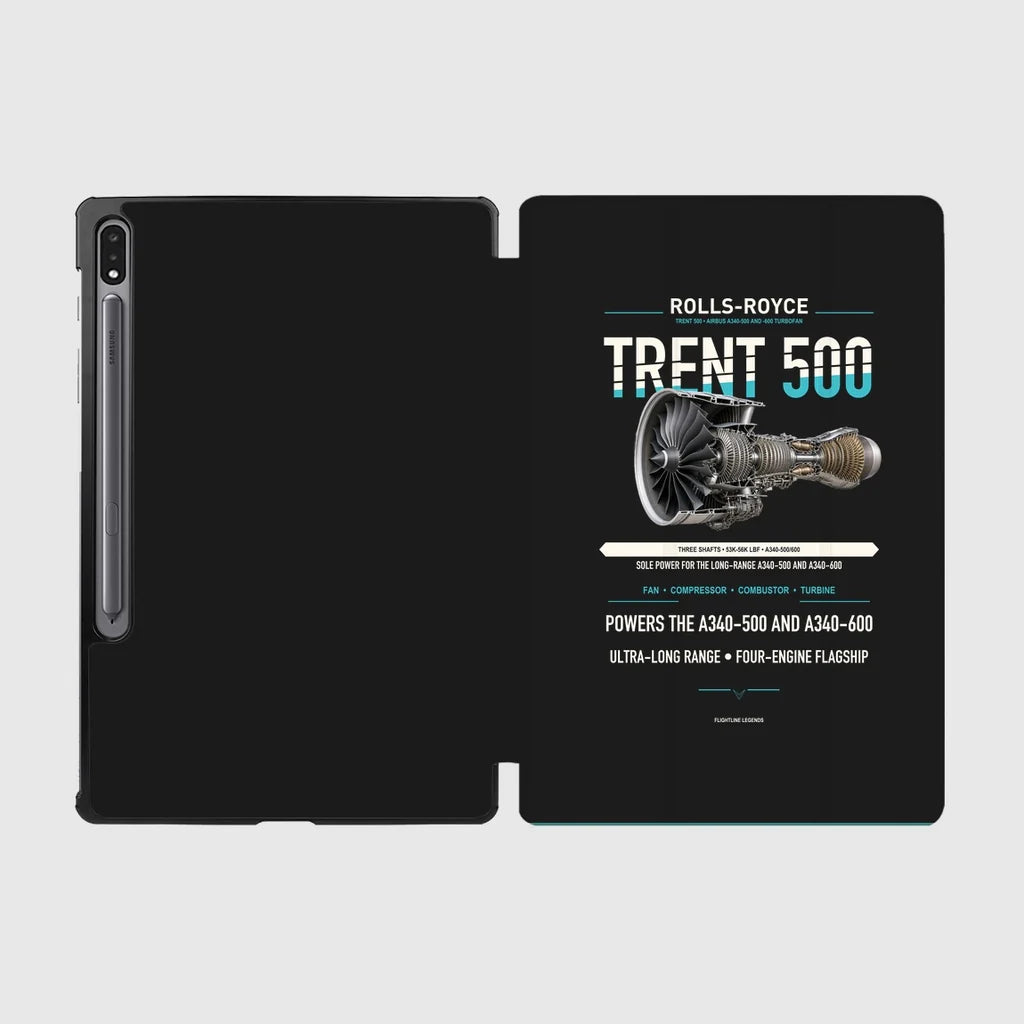 TRENT 500 design on black samsung tablet tablet case
