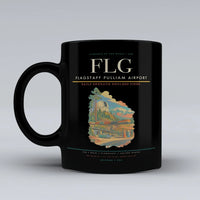 Thumbnail for Flagstaff Pulliam Airport (FLG) airport code design on black ceramic mug