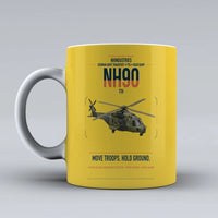 Thumbnail for NHIndustries NH90 TTH design on yellow ceramic mug, double-side print