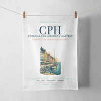 Thumbnail for Copenhagen Airport Kastrup (CPH) design on white towel
