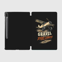 Thumbnail for Gravel Is Where The Story Starts design on black samsung tablet tablet case