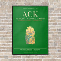 Thumbnail for Nantucket Memorial Airport ACK - Canvas Framed - Green