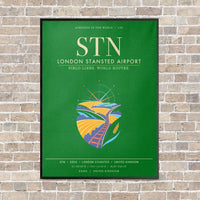 Thumbnail for London Stansted Airport STN - Canvas Framed - Green